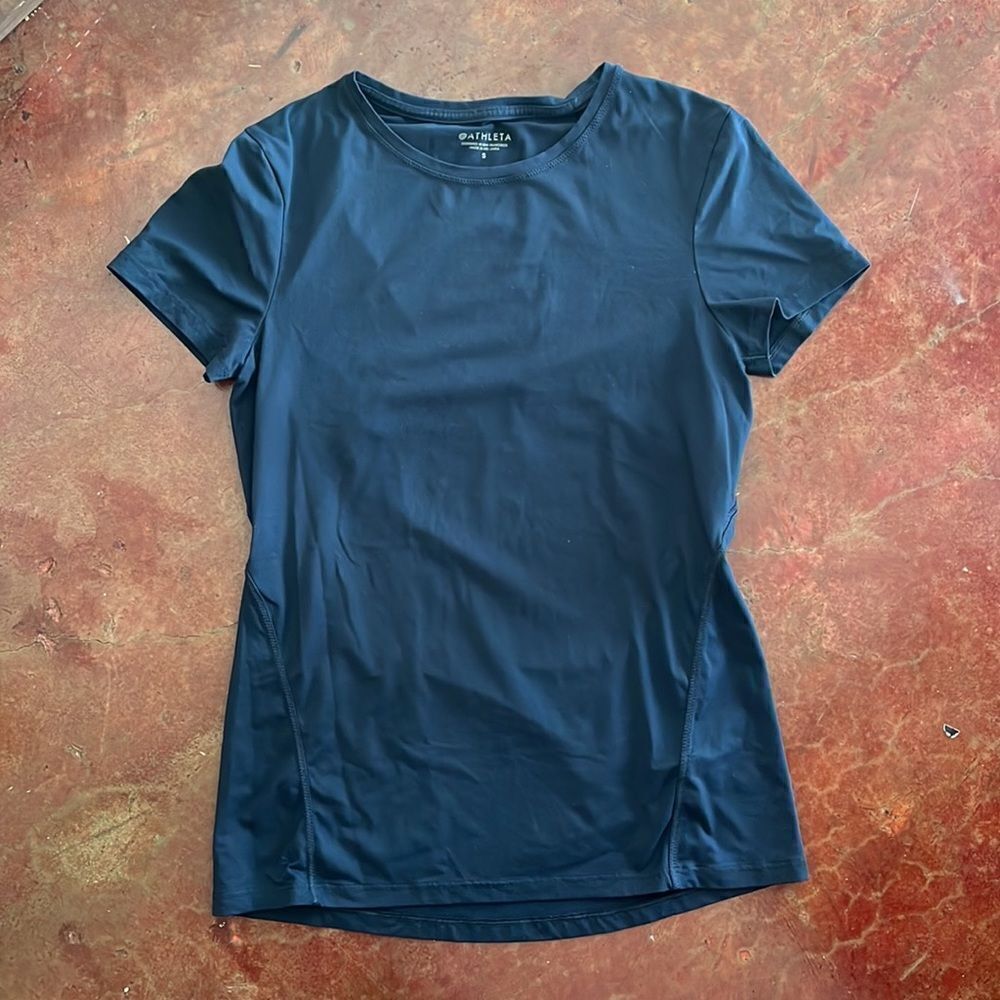 Athleta Short Sleeve Top, Small, Dark Navy